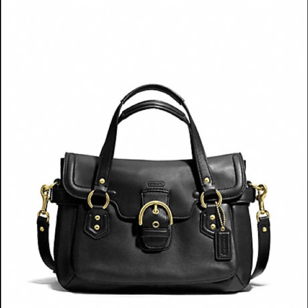 Coach Campbell Leather Small Flap Satchel 27231 Crossbody Shoulder Bag